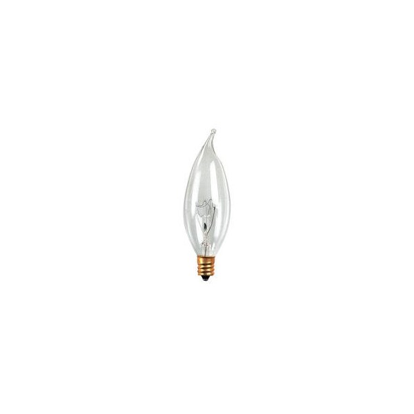 Bulbrite 15w Dimmable Clear CA8 Incandescent Light Bulbs Candelabra (E12) Base, 2700K Warm White Light, 50PK 861987 - main